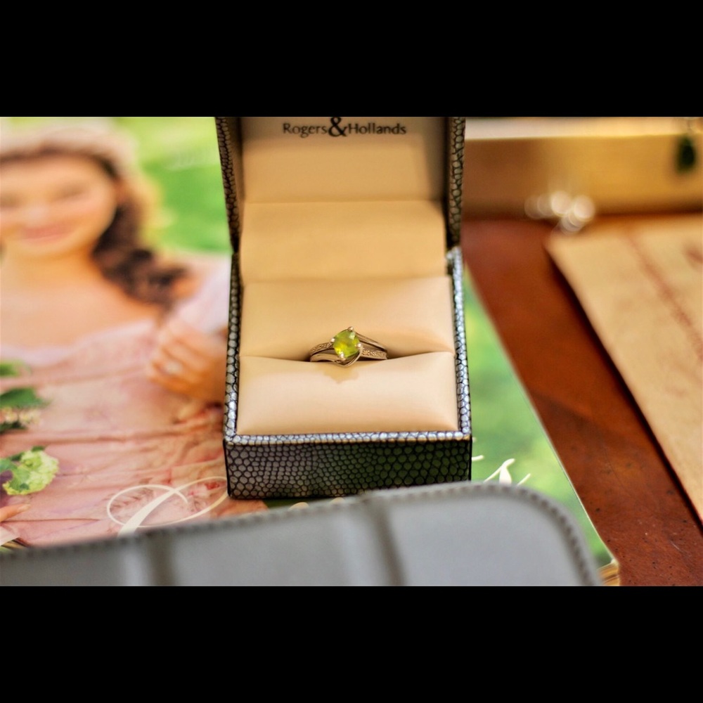 Peridot & Diamond Birthstone Ring